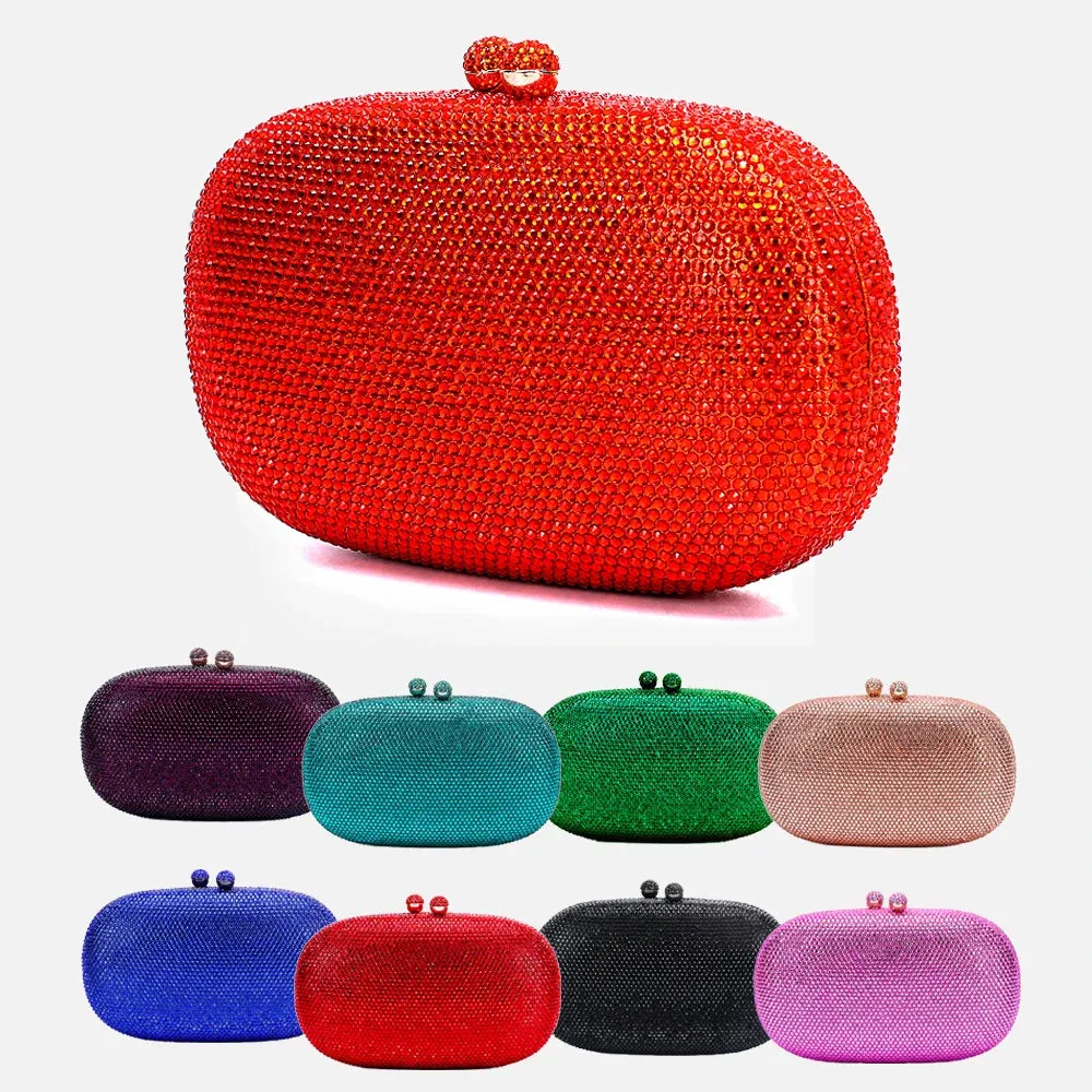 2024 Italy's latest design elegant luxury ladies wedding party dinner gift Crystal gold silver diamond evening clutch bag