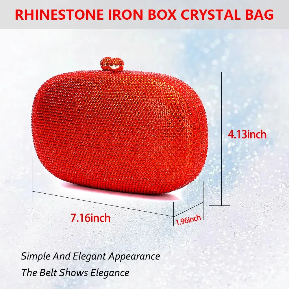 2024 Italy's latest design elegant luxury ladies wedding party dinner gift Crystal gold silver diamond evening clutch bag