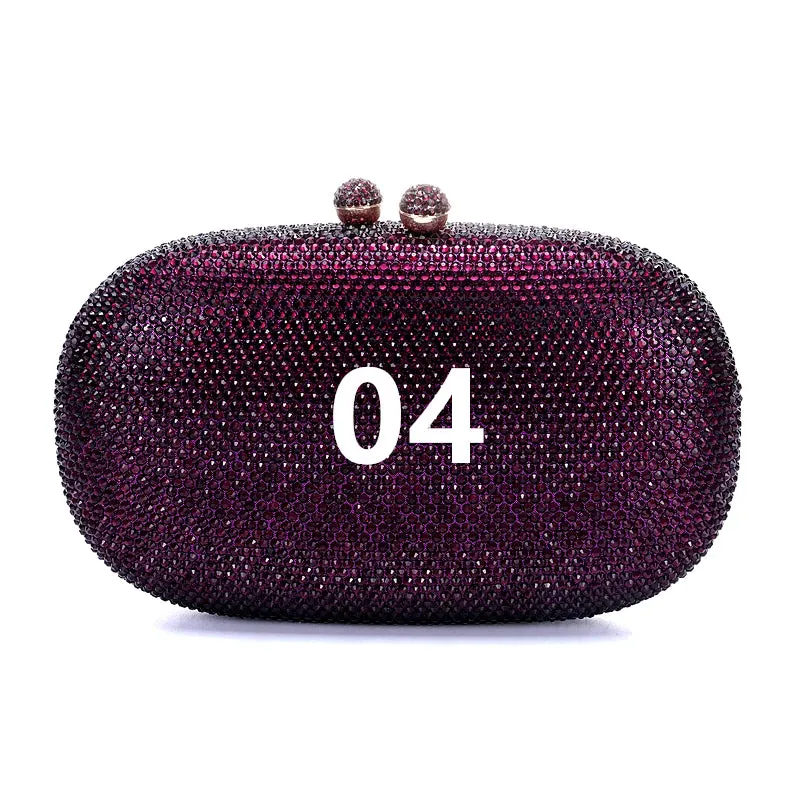 2024 Italy's latest design elegant luxury ladies wedding party dinner gift Crystal gold silver diamond evening clutch bag