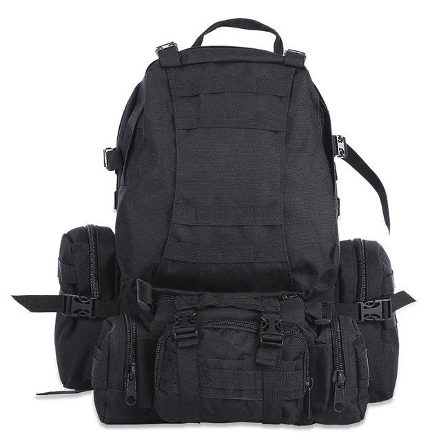 50L Multifunction Sport Bag Molle Tactical Bag Water Resistant Camouflage Backpack for Outdoor Climbing Hiking Camping 8 Colors