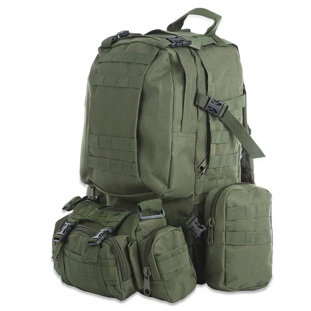 50L Multifunction Sport Bag Molle Tactical Bag Water Resistant Camouflage Backpack for Outdoor Climbing Hiking Camping 8 Colors