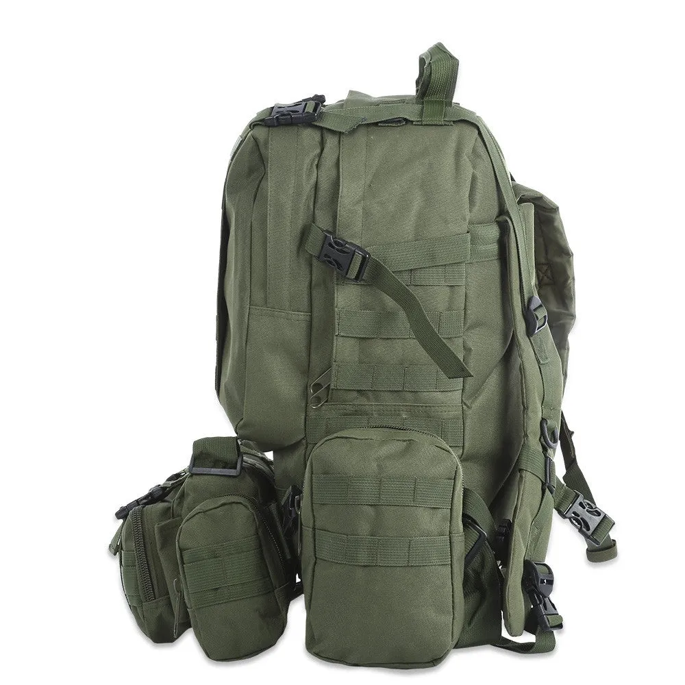 50L Multifunction Sport Bag Molle Tactical Bag Water Resistant Camouflage Backpack for Outdoor Climbing Hiking Camping 8 Colors