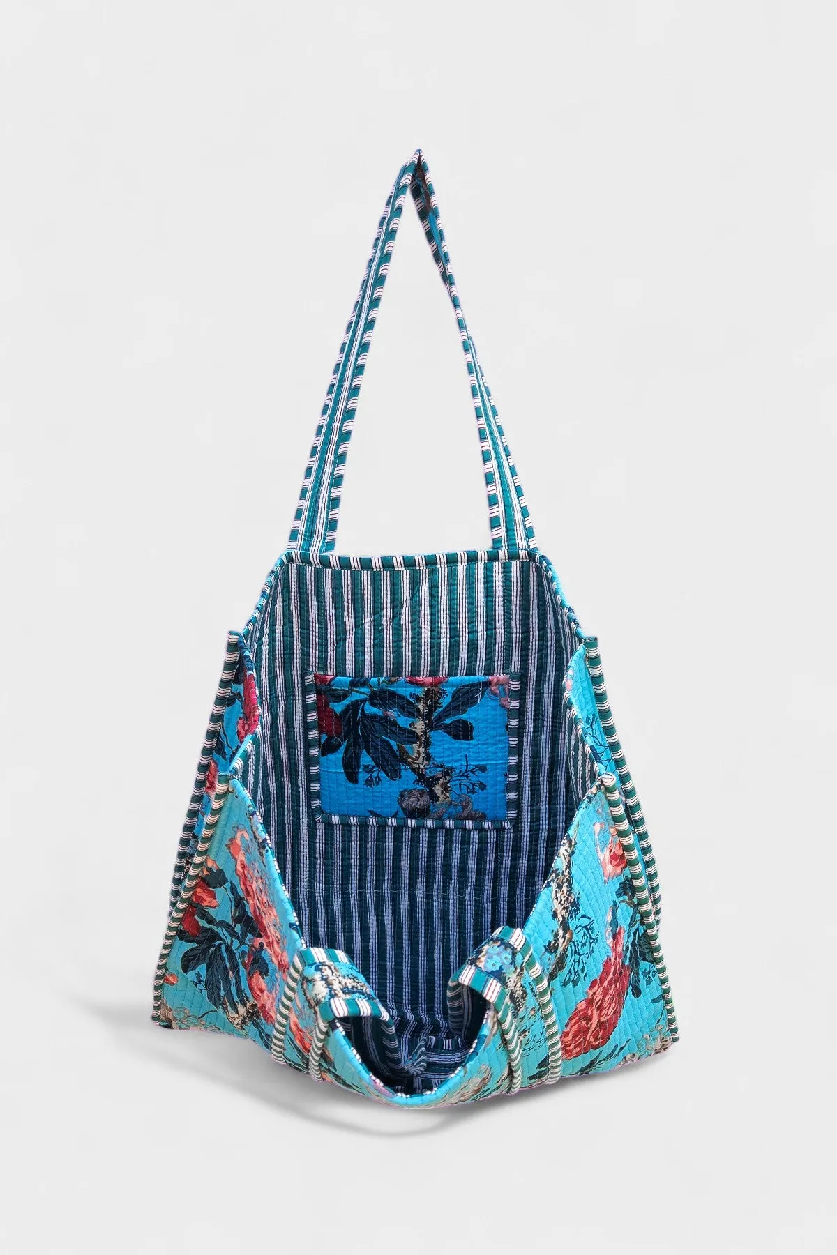 Azure Flower Tote Bag