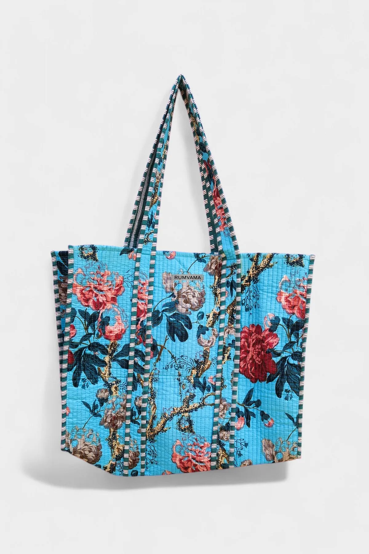 Azure Flower Tote Bag