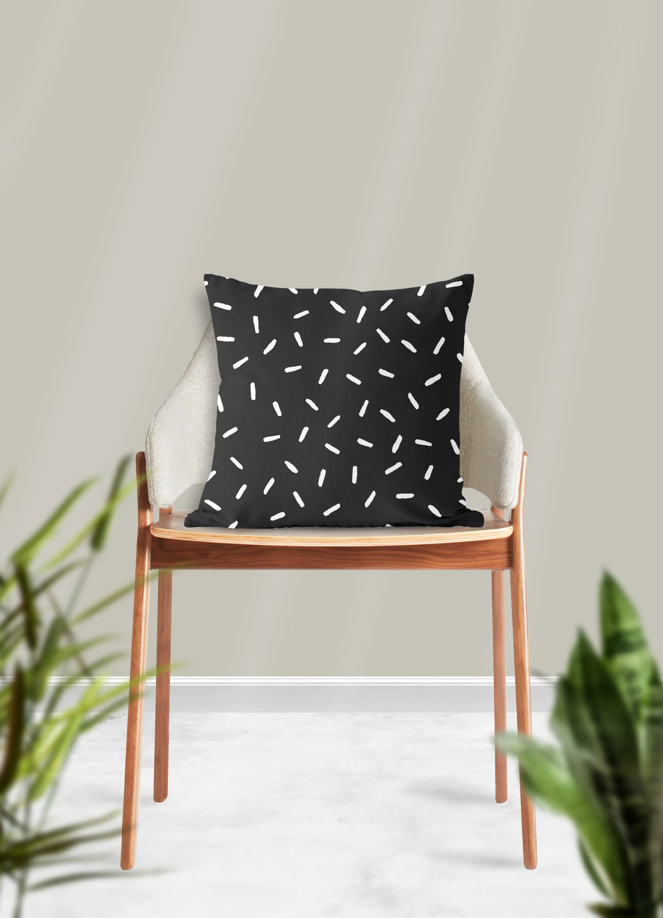 Black and white Sprinkles pillow