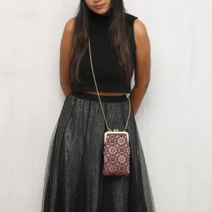 Deep Gold Wine | Mini Clutch Bag