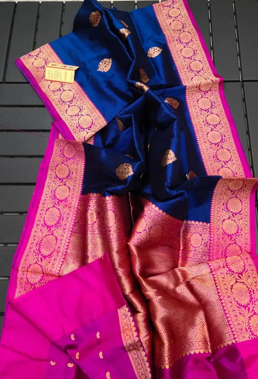 Gold Zari Banarasi Silk Saree