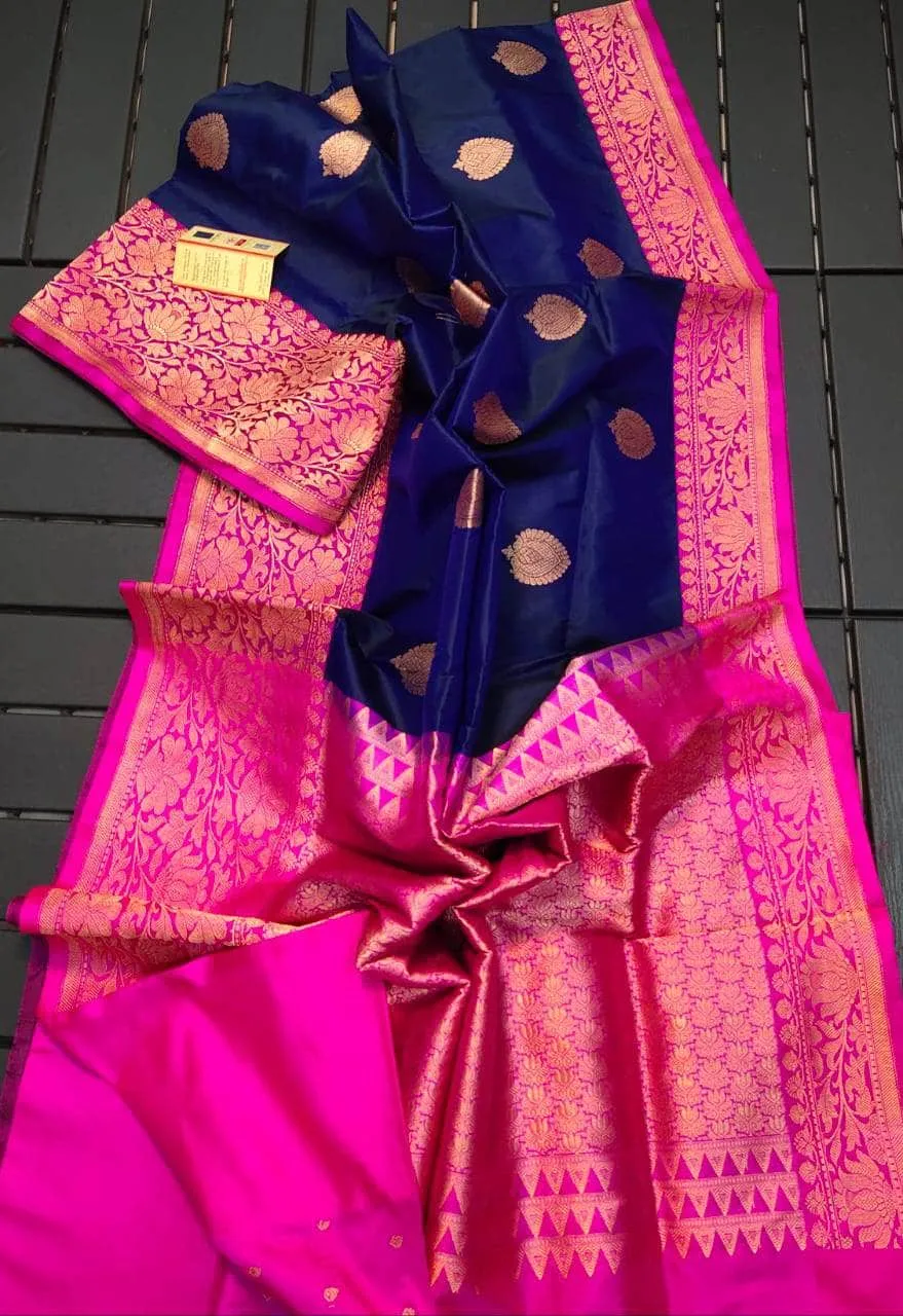 Gold Zari Banarasi Silk Saree