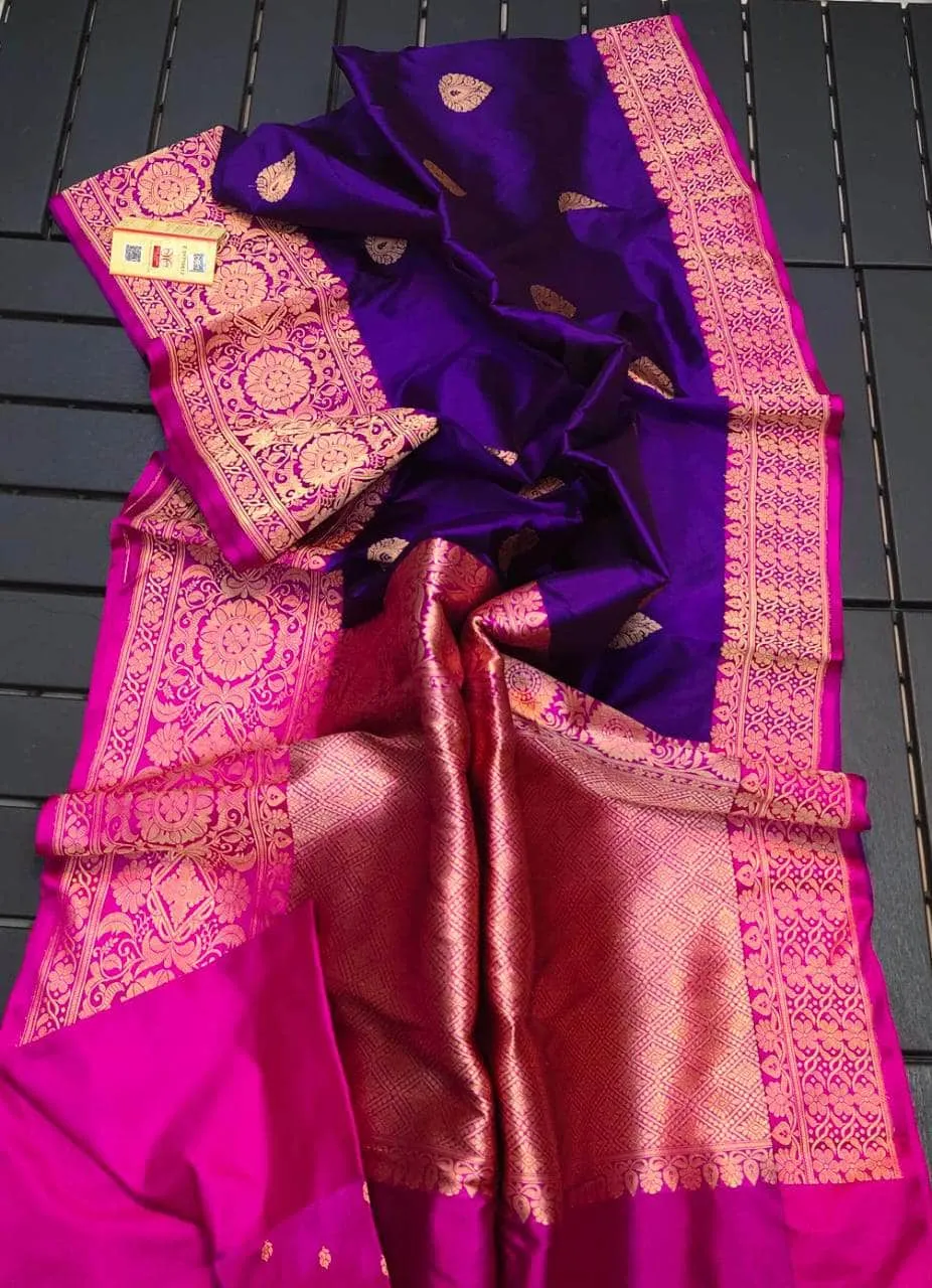 Gold Zari Banarasi Silk Saree