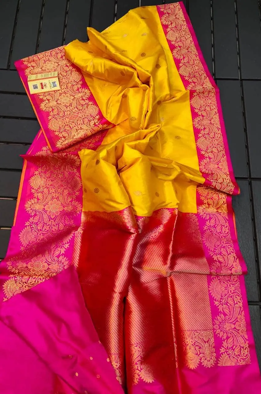 Gold Zari Banarasi Silk Saree