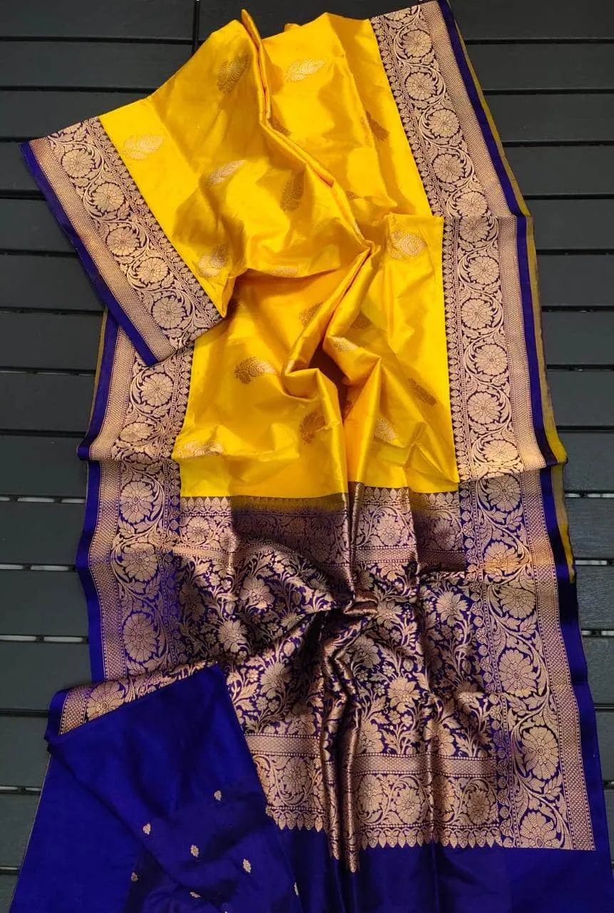 Gold Zari Banarasi Silk Saree
