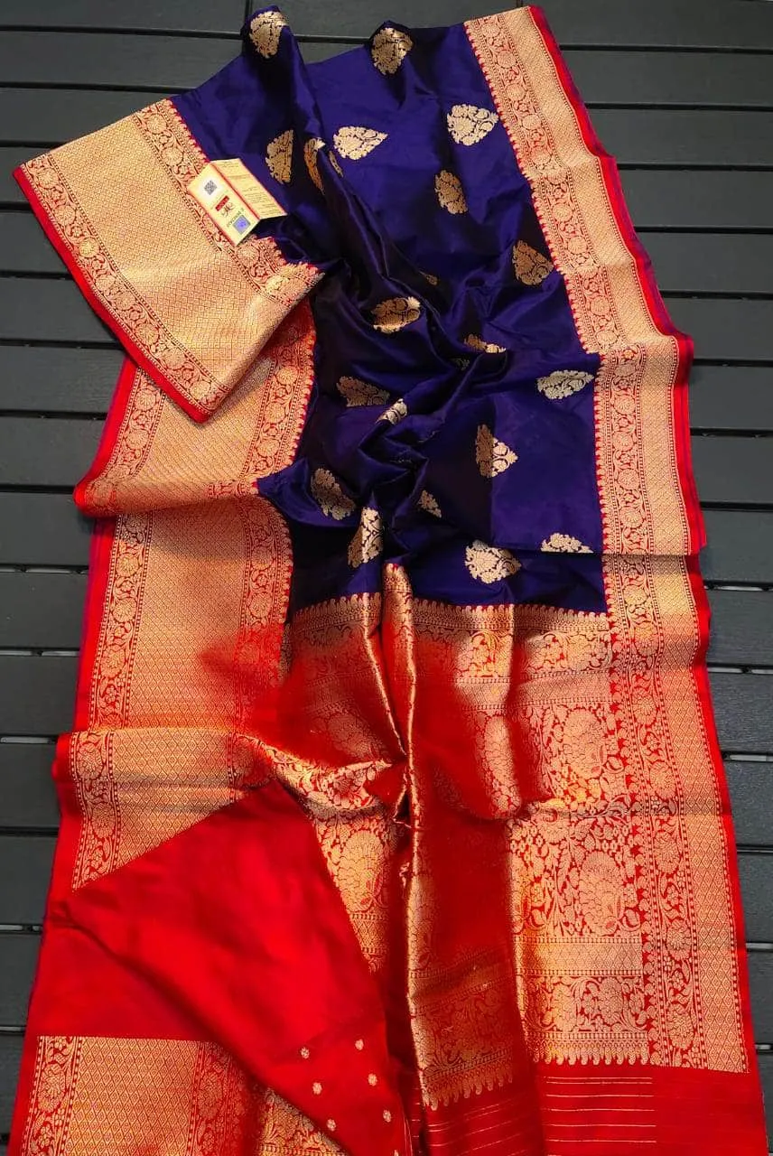 Gold Zari Banarasi Silk Saree