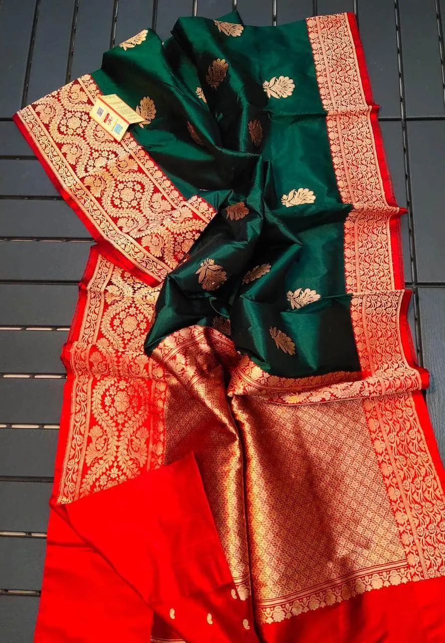 Gold Zari Banarasi Silk Saree