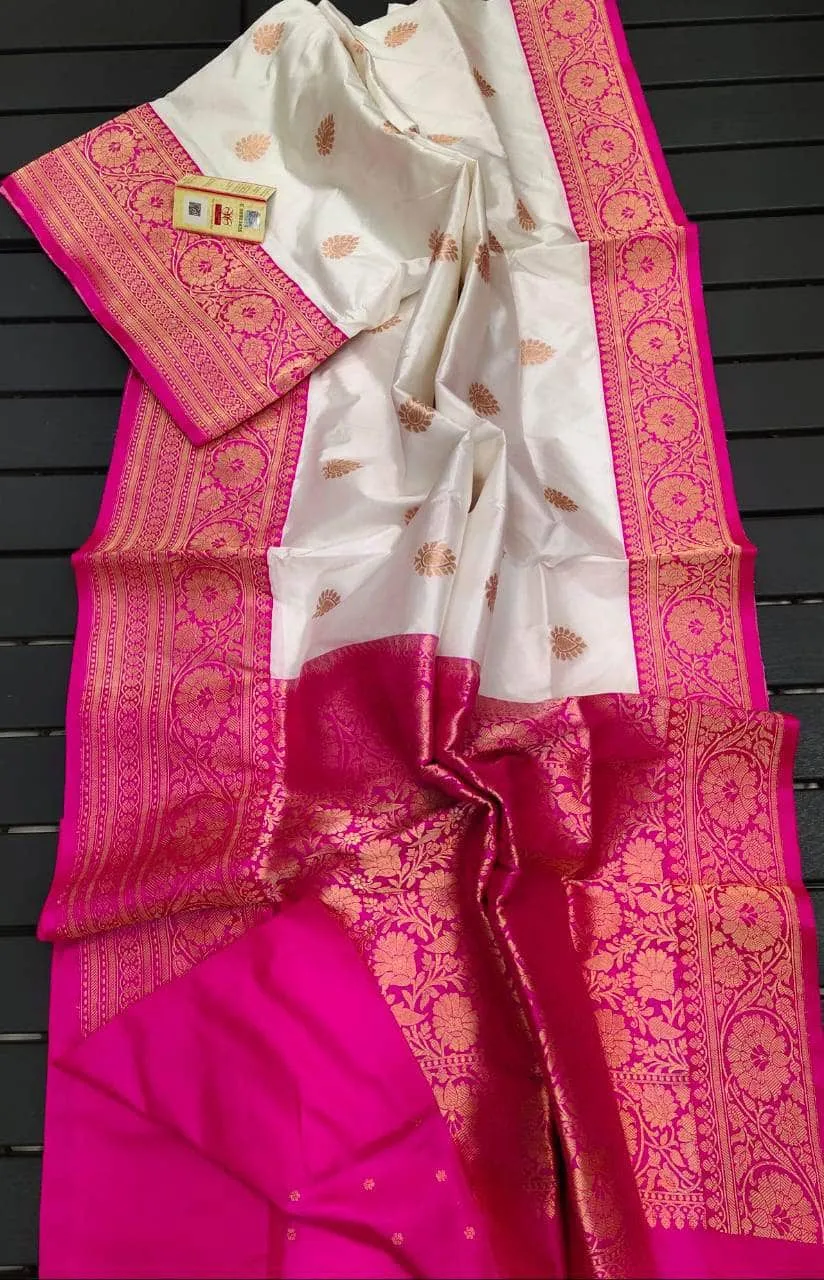 Gold Zari Banarasi Silk Saree