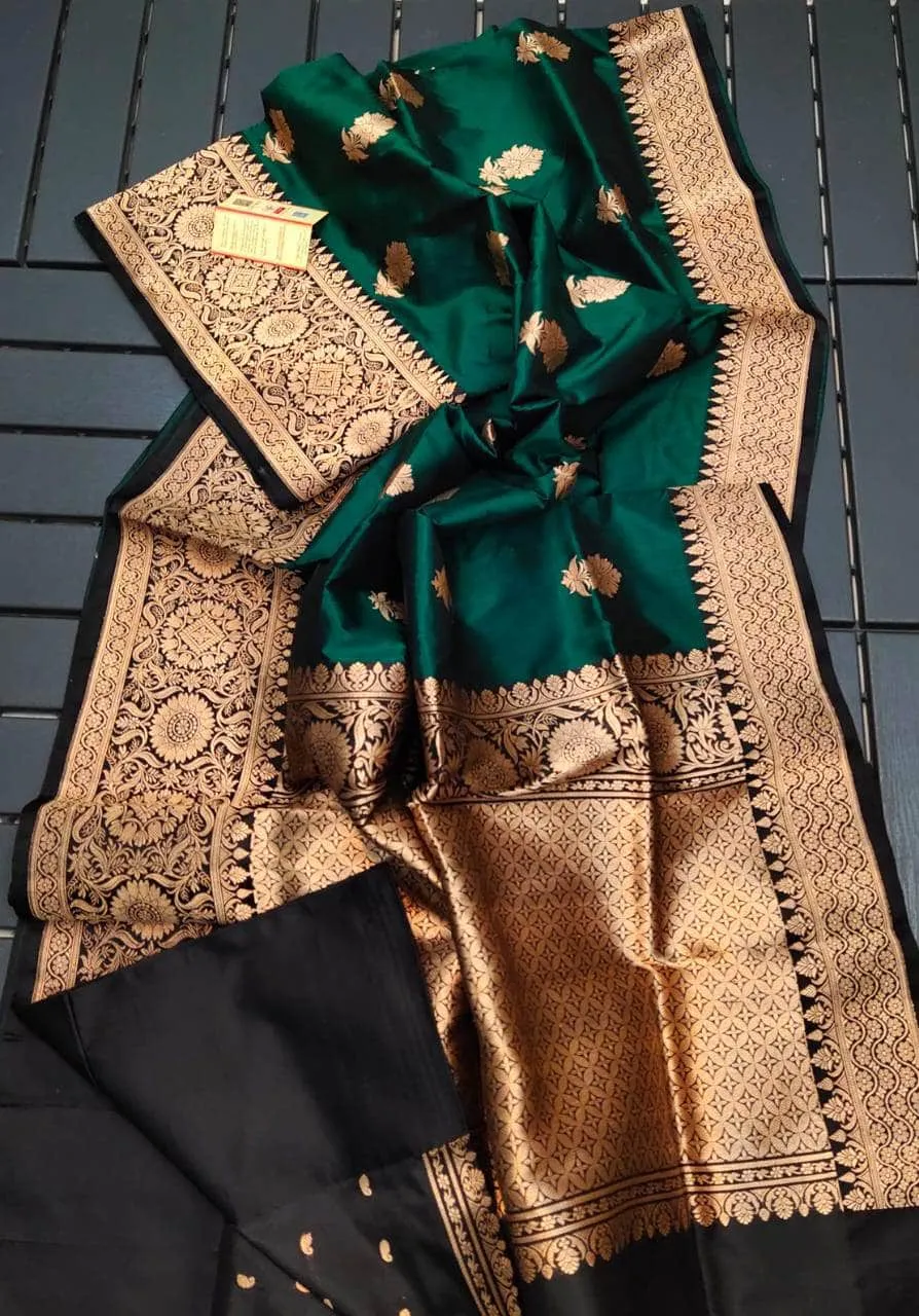 Gold Zari Banarasi Silk Saree