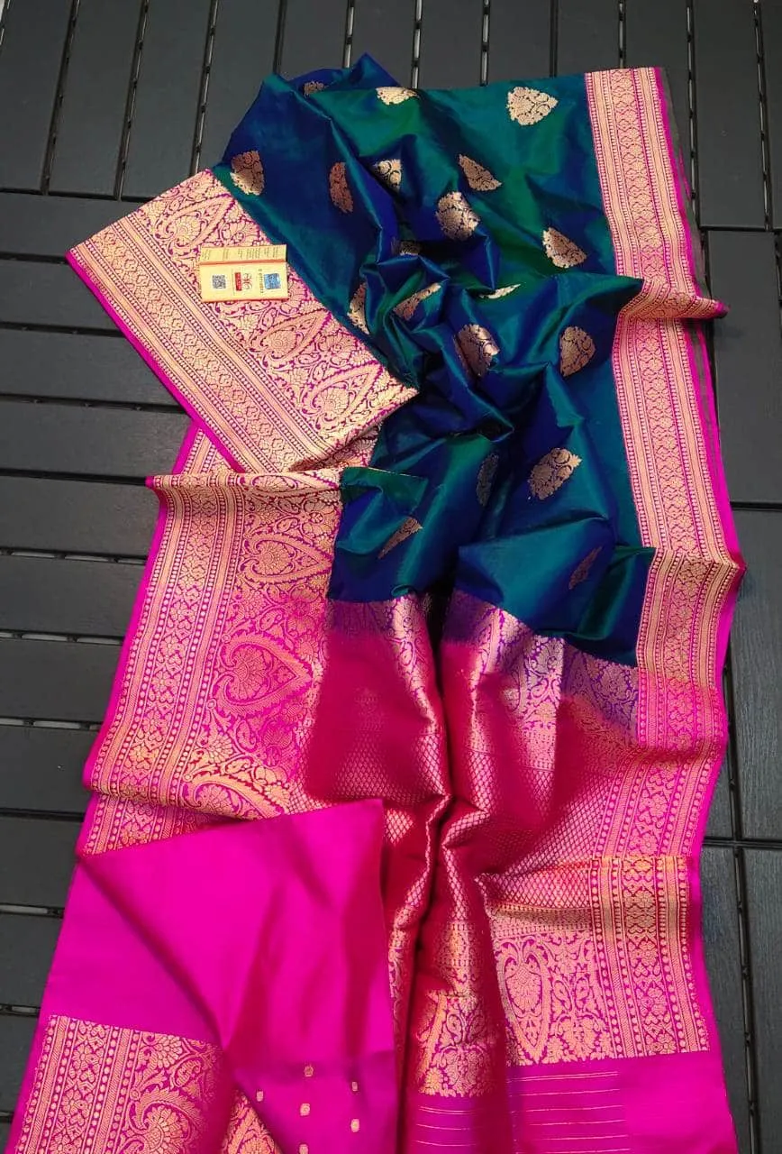 Gold Zari Banarasi Silk Saree