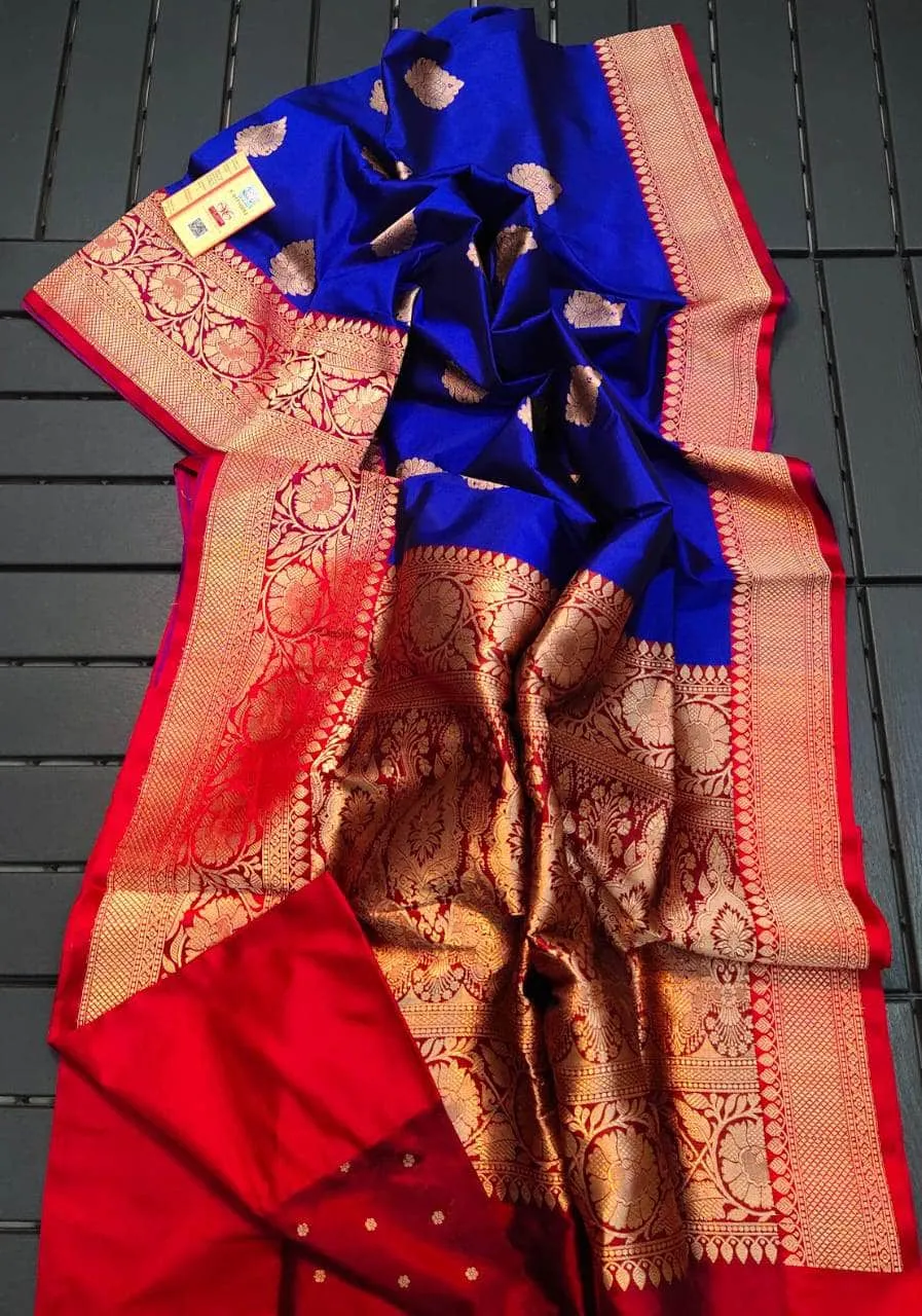 Gold Zari Banarasi Silk Saree