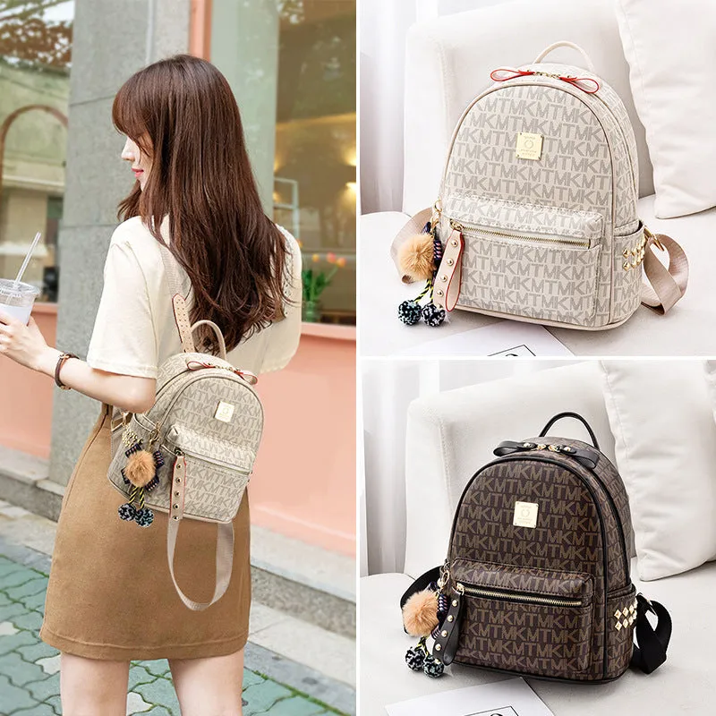 Letter Fashion Large Capacity Simple Popular Backpacks