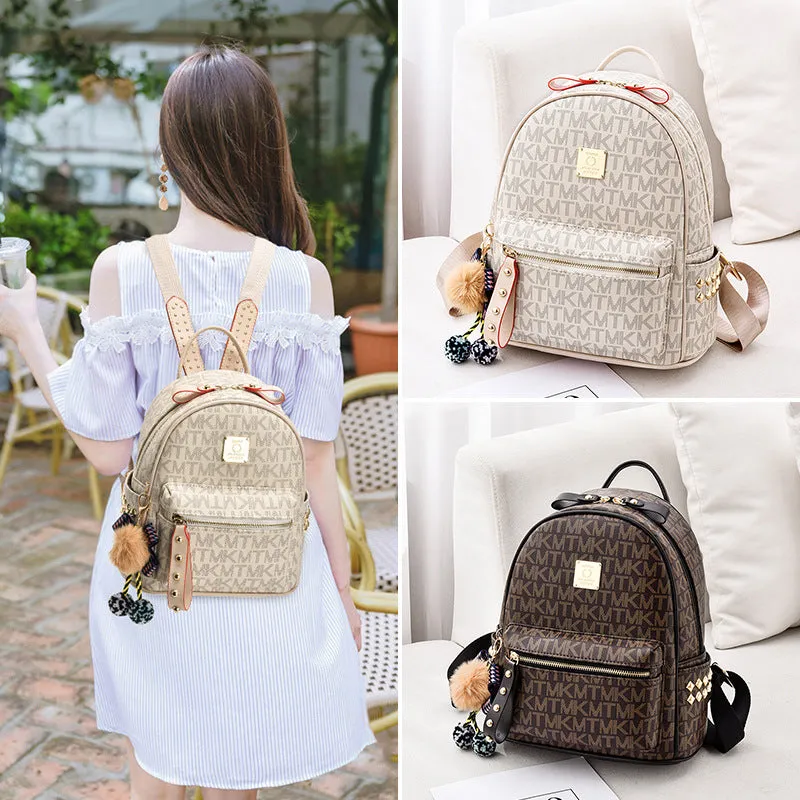 Letter Fashion Large Capacity Simple Popular Backpacks
