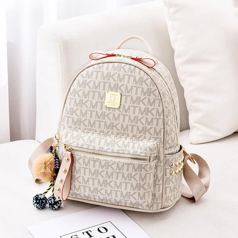 Letter Fashion Large Capacity Simple Popular Backpacks