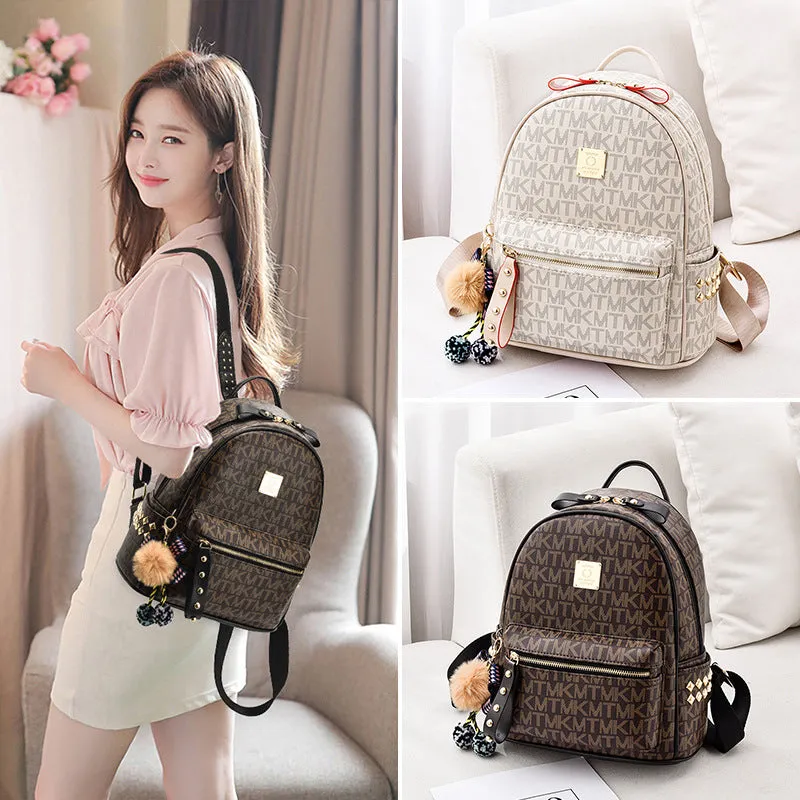 Letter Fashion Large Capacity Simple Popular Backpacks