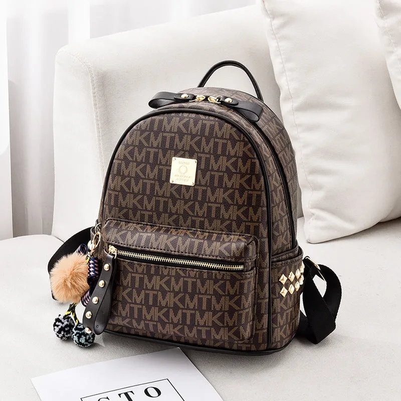 Letter Fashion Large Capacity Simple Popular Backpacks