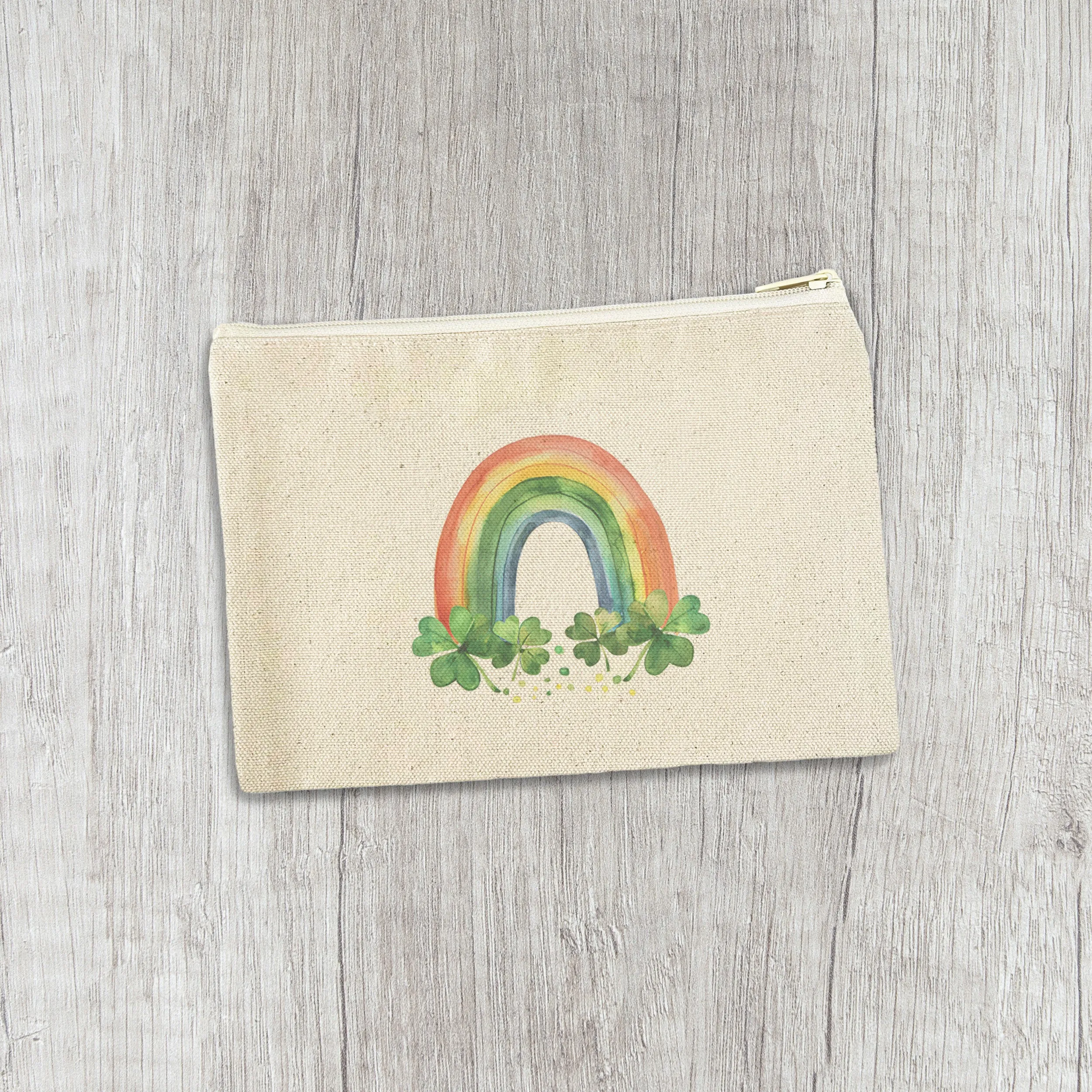 Lucky Rainbow - St. Patrick's Day Canvas Zipper Pouch