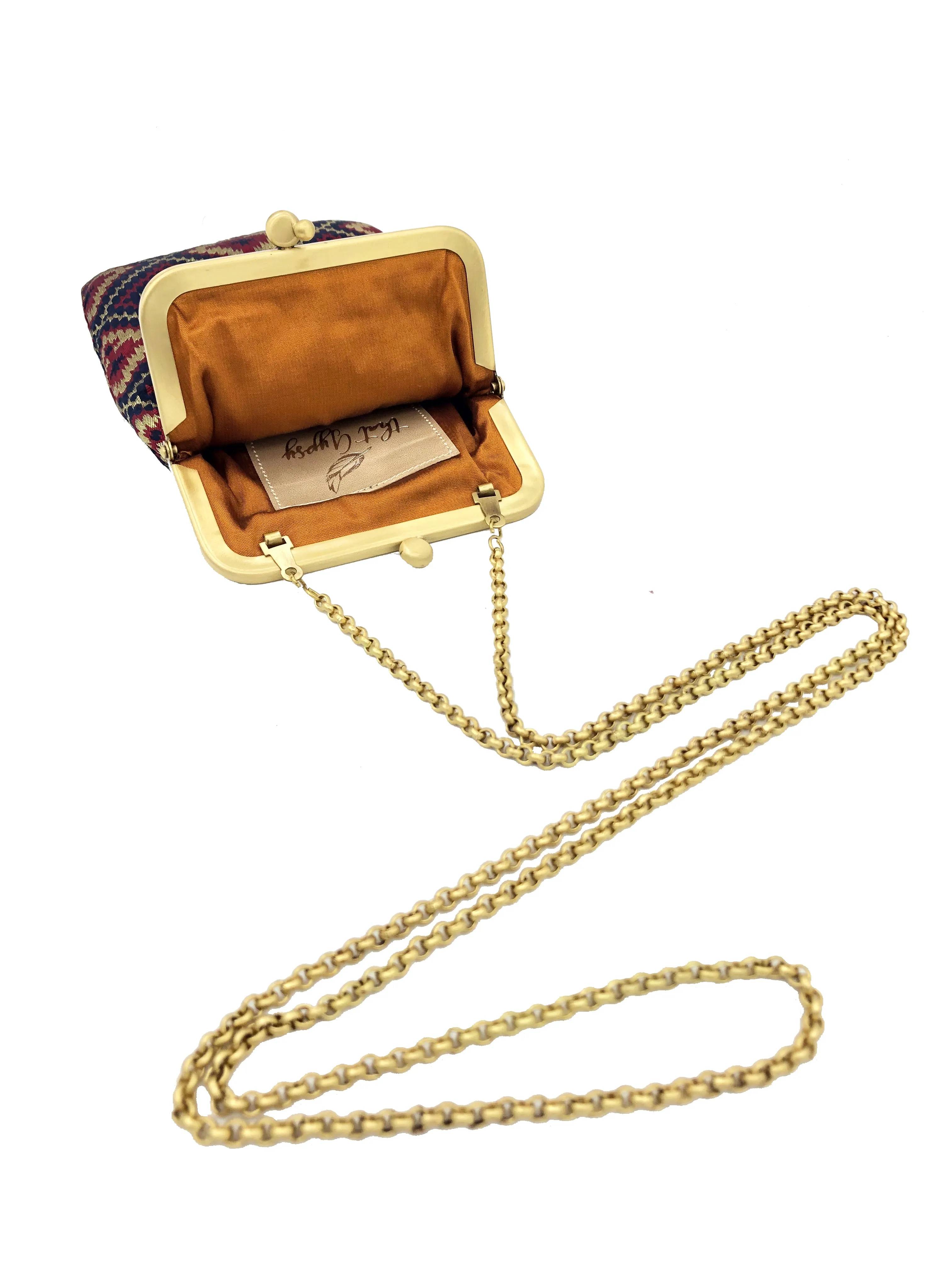 Navy Aztec | Mini Clutch Bag