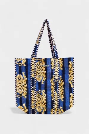 Navy Tiger Tote Bag