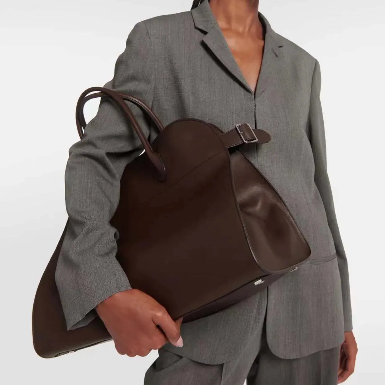 New Genuine Leather Bags Large Travel Margaux Luxury Handbag Women Shoulder Tote Bags