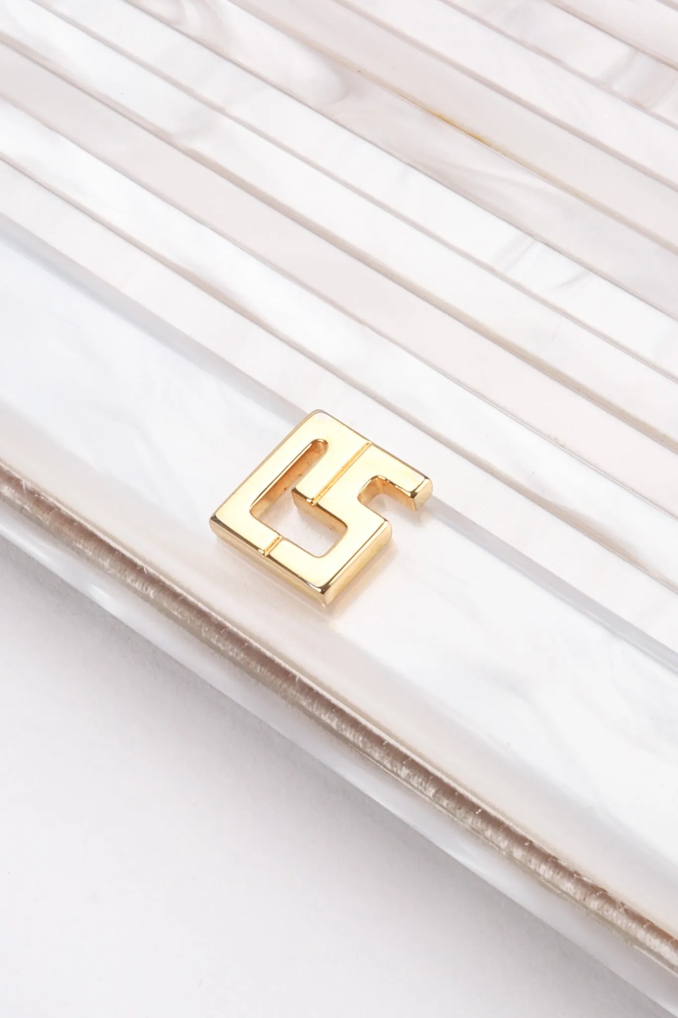 Pearlized Lucite Clutch