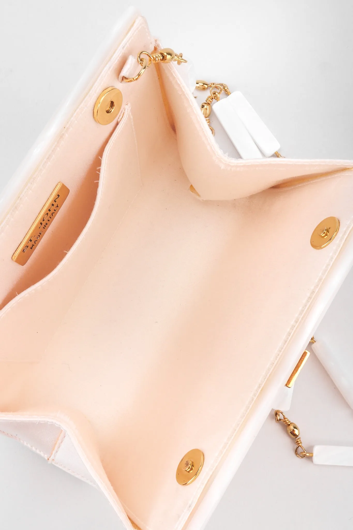 Pearlized Lucite Clutch