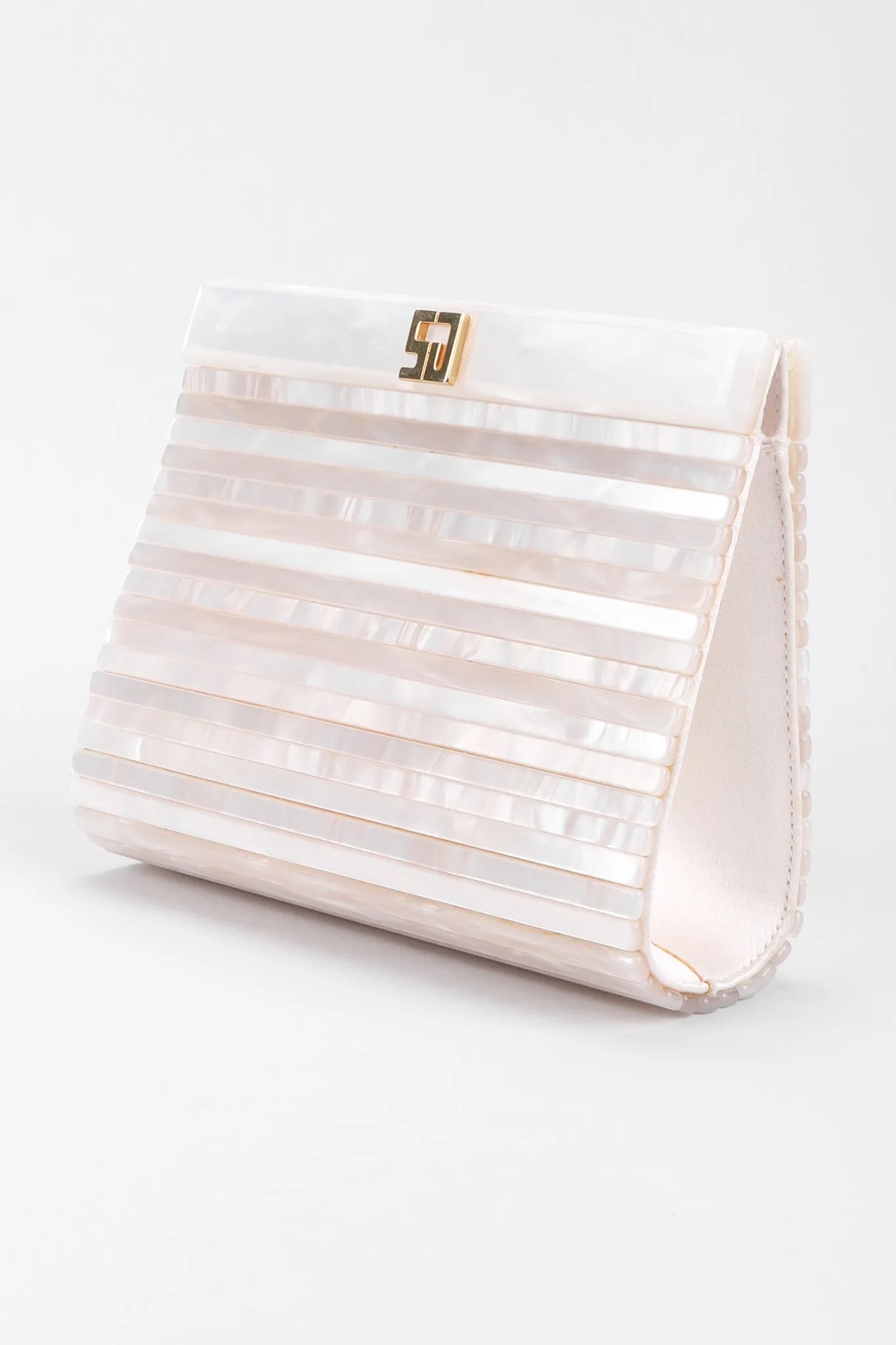 Pearlized Lucite Clutch