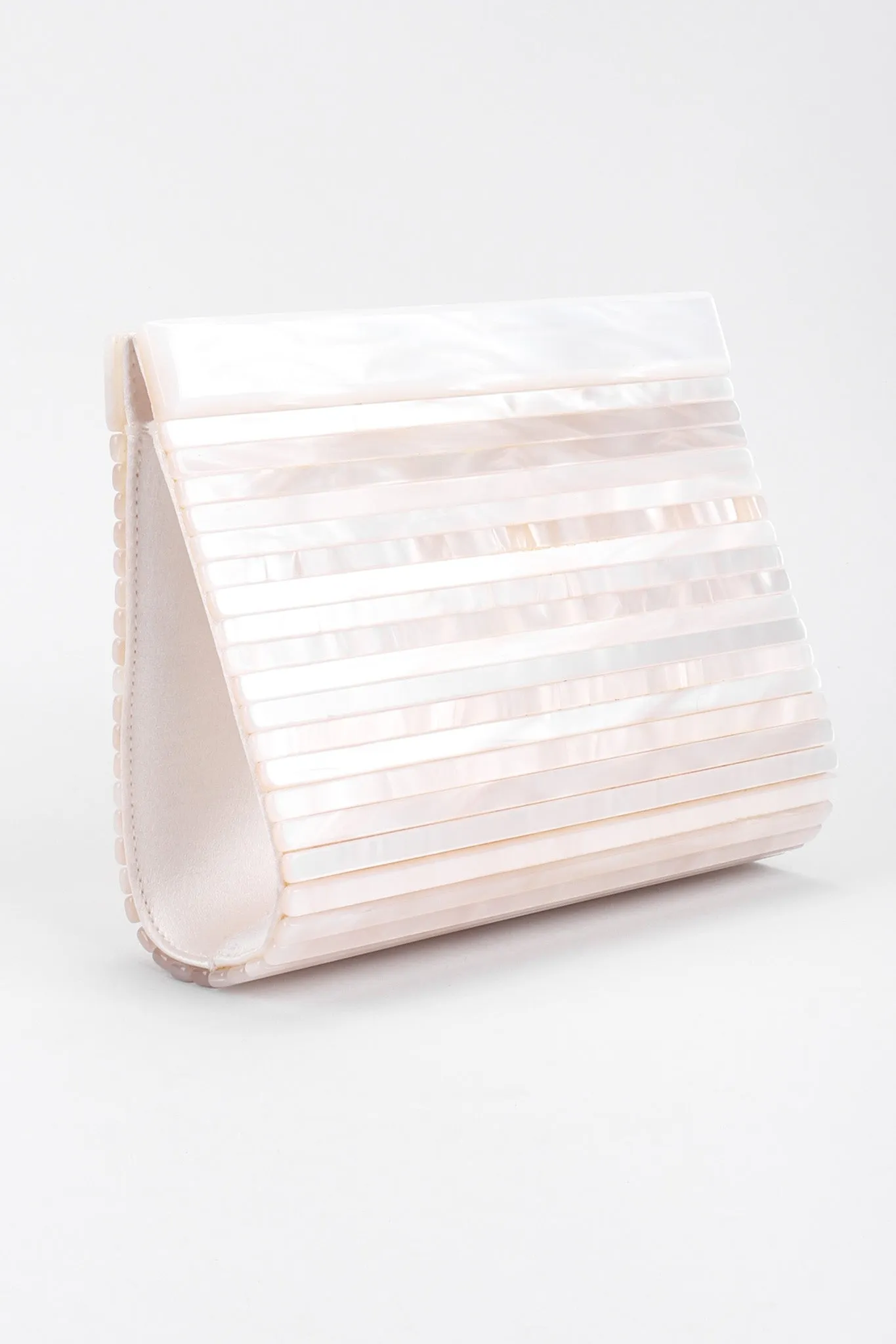 Pearlized Lucite Clutch