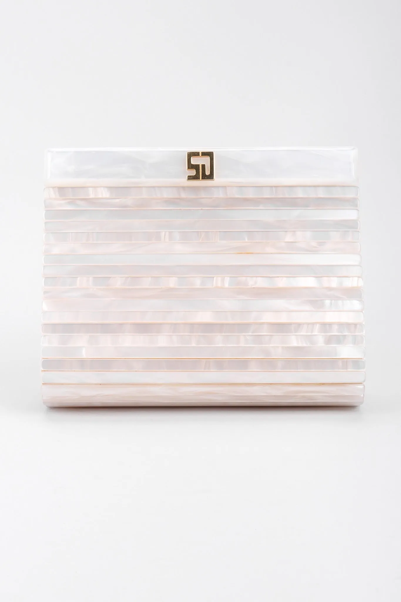 Pearlized Lucite Clutch