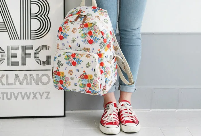 Petit Backpack Big Bouquet Ivory - Nathalie Lete
