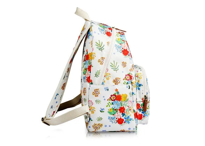 Petit Backpack Big Bouquet Ivory - Nathalie Lete