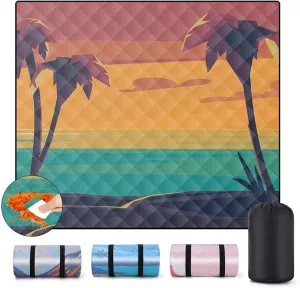 Picnic Blankets Waterproof Sandproof 60x80 Outdoor Portable Lightweight Extra Large Family Beach Blanket Camp Mat for Travel Foldable Outside Lawn Camping Essentials Mats for Grass