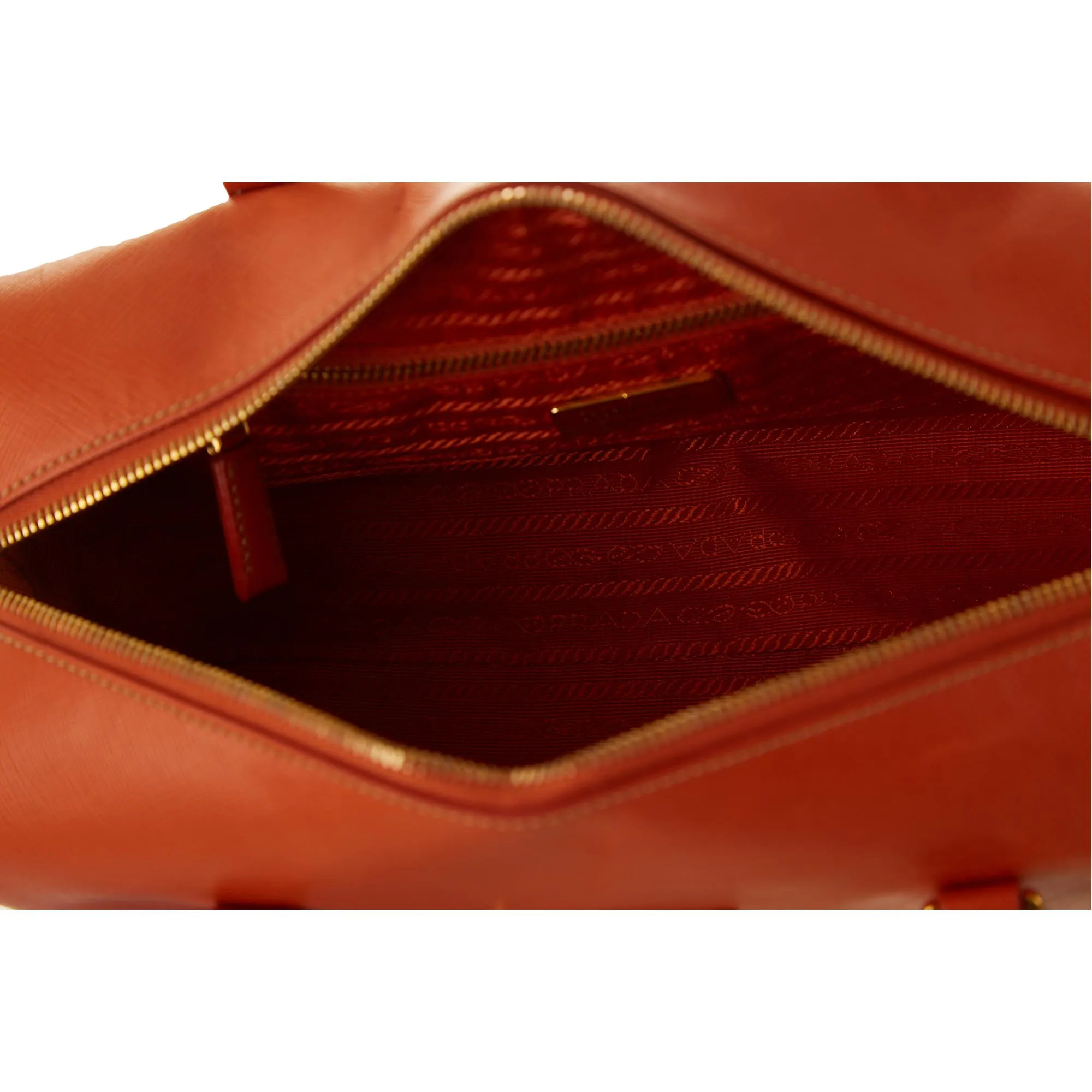 Prada Orange Logo Shoulder Bag