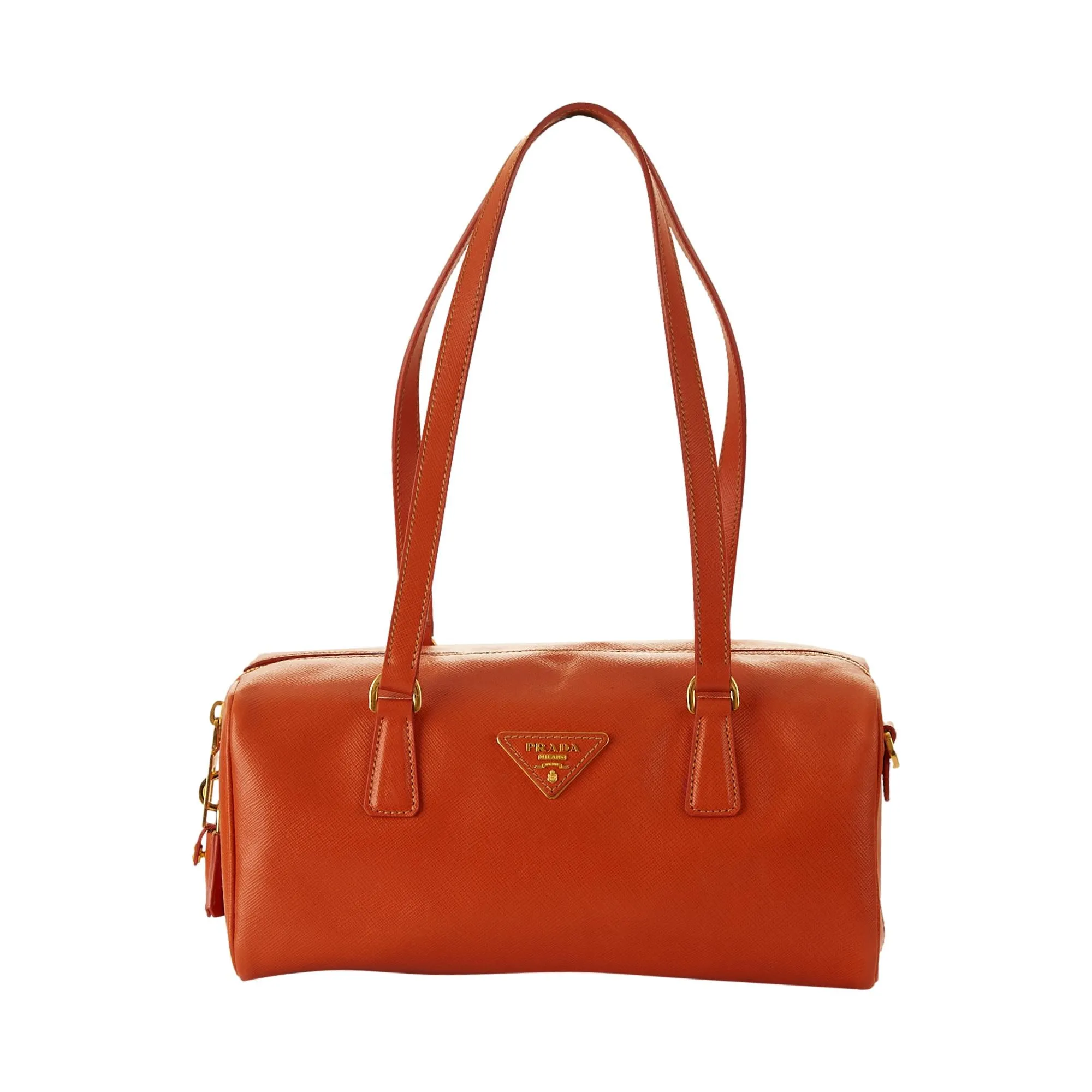 Prada Orange Logo Shoulder Bag