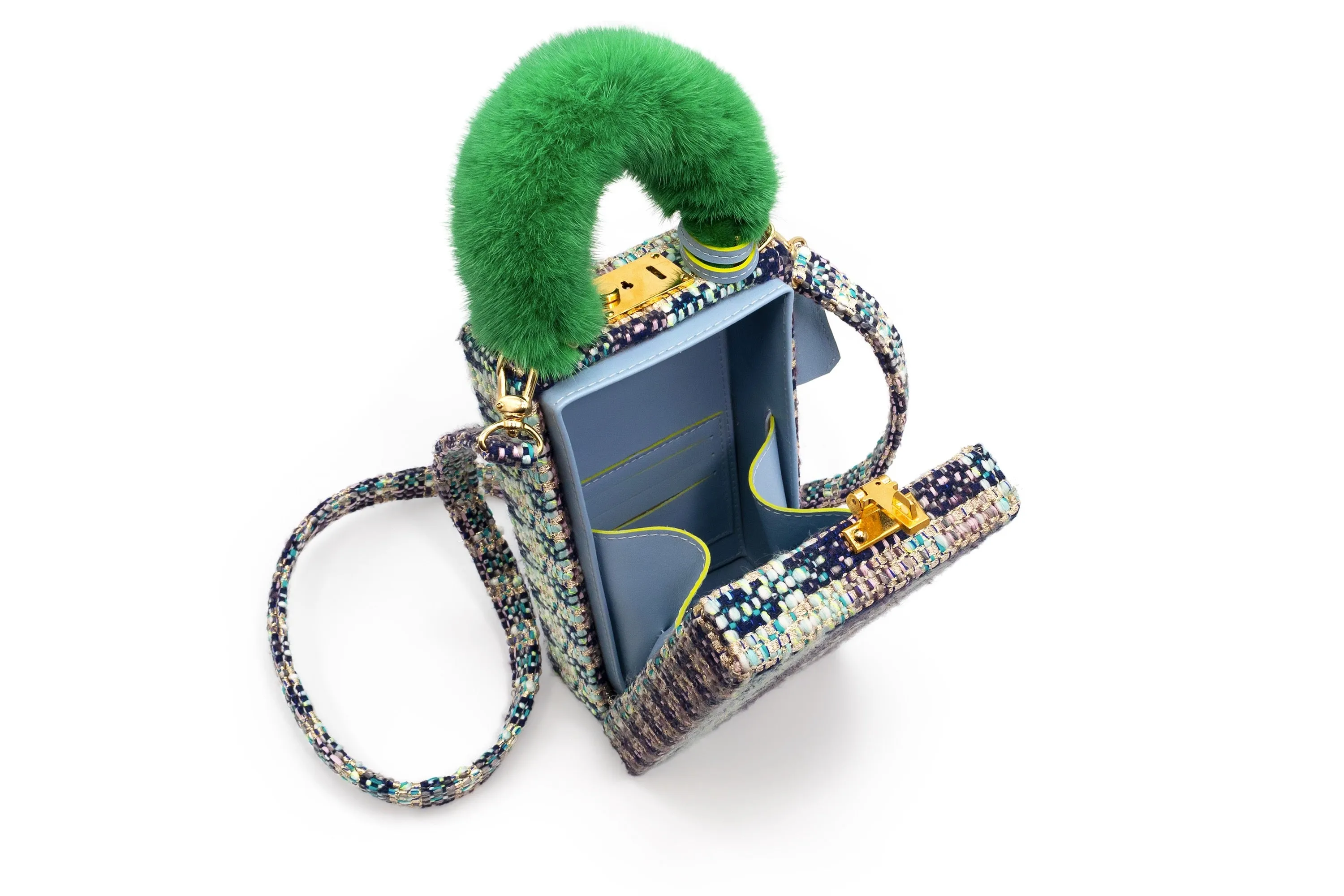 Rossorame X Lesetta Her Tweed & Mink Handbag