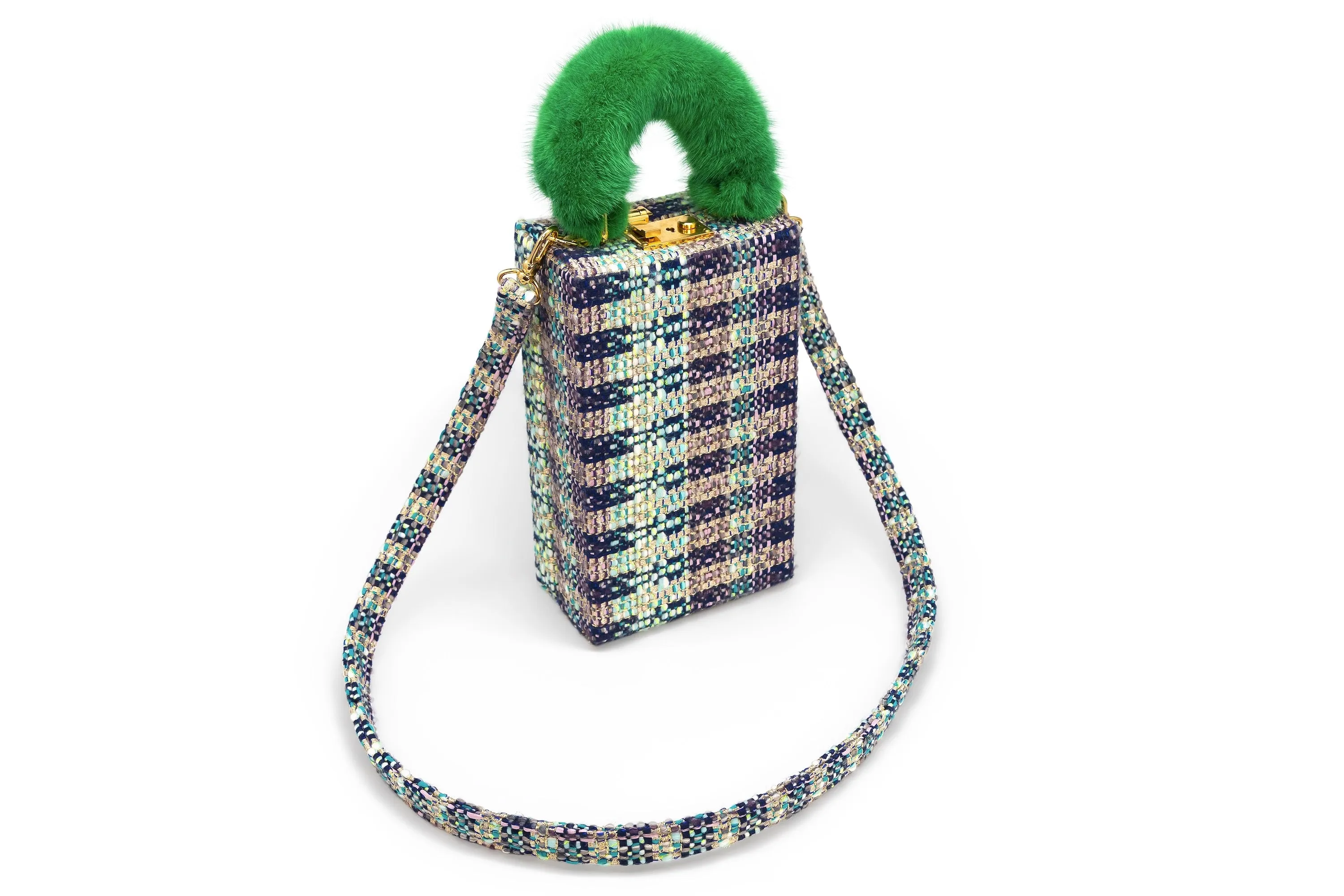 Rossorame X Lesetta Her Tweed & Mink Handbag