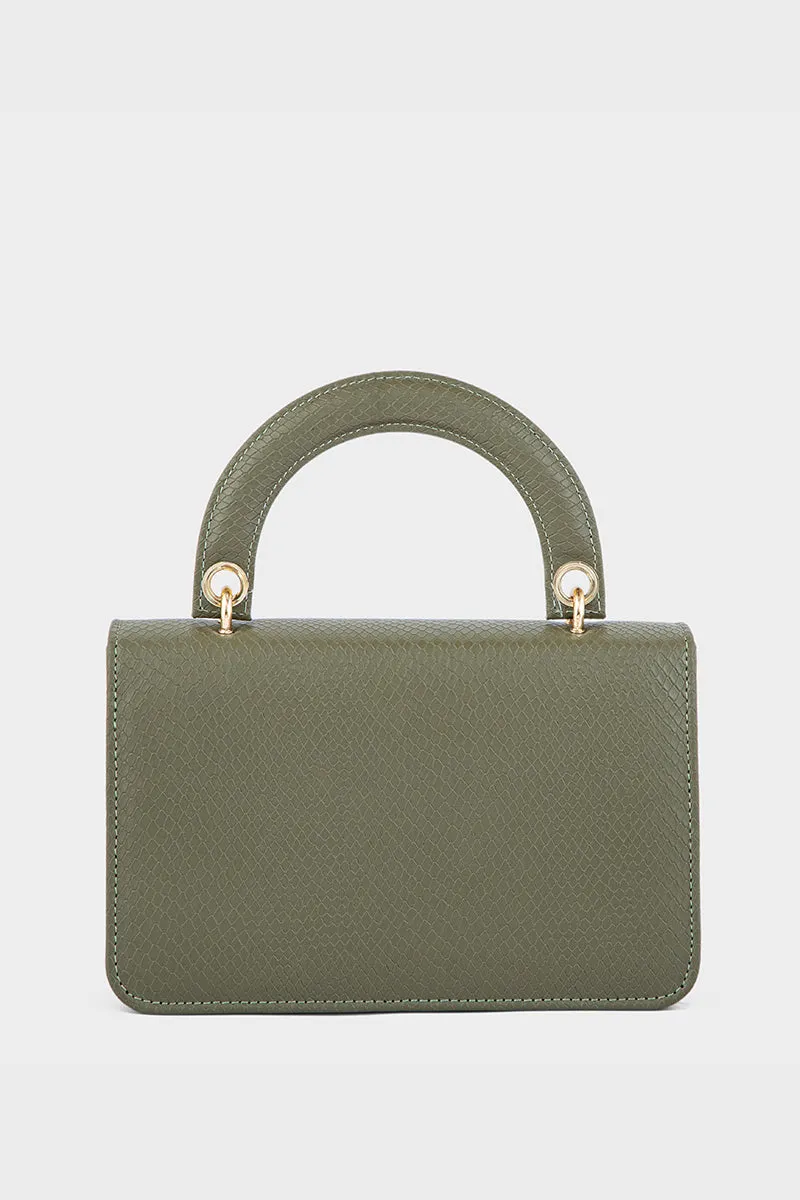 Top Handle Hand Bags B10545-Olive