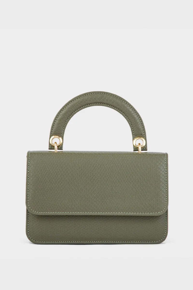Top Handle Hand Bags B10545-Olive