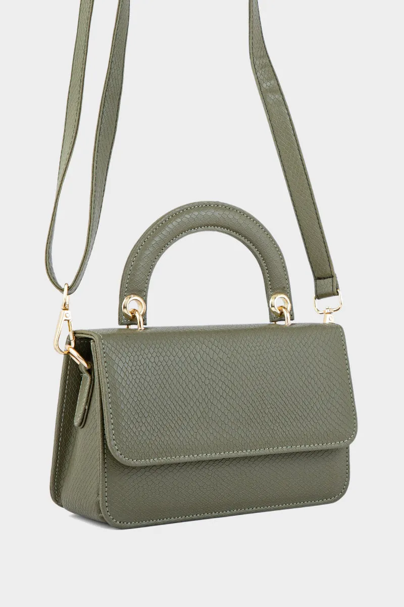 Top Handle Hand Bags B10545-Olive
