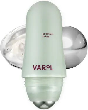 VAROL Ice Roll Serum for Face, Puffy Eyes - Pore Minimizing Serum with Ice Roller for Puffiness Relief, Soothing, Hydrating, Korean Skin Care & Gua Sha Facial Tool - 1.69 fl.oz (50ml)